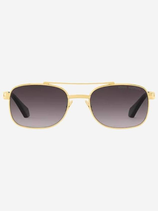 LV Ocean Square Sunglasses Gold Black - LOUIS VUITTON - BALAAN 1