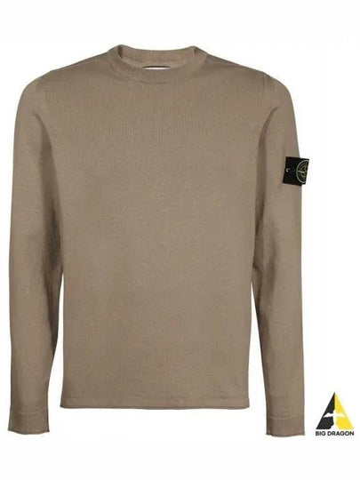 Wappen Patch Crew Neck Cotton Knit Top Grey - STONE ISLAND - BALAAN 2