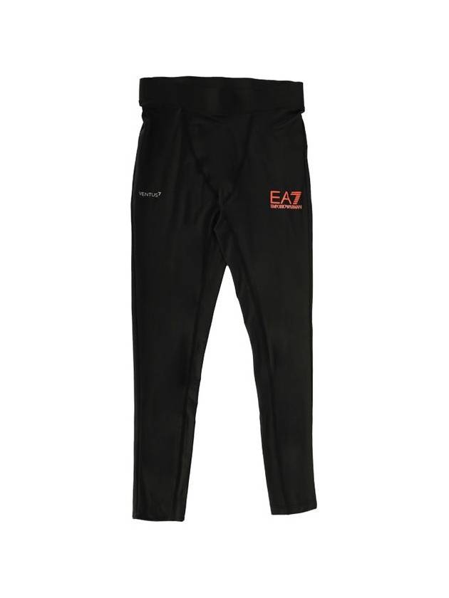 12Th Anniversary EA7 Logo Leggings Track Pants Black - EMPORIO ARMANI - BALAAN 1