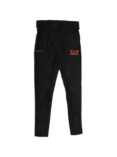 12Th Anniversary EA7 Logo Leggings Track Pants Black - EMPORIO ARMANI - BALAAN 1