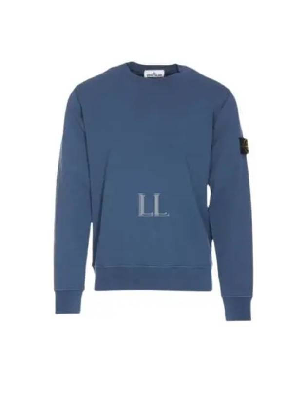 Wappen Patch Garment Dyed Sweatshirt Avio Blue - STONE ISLAND - BALAAN 2