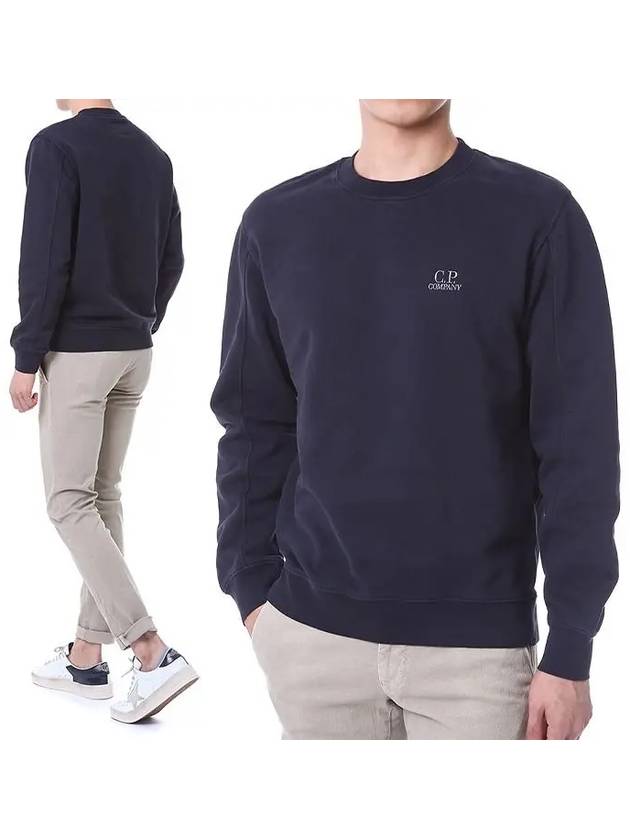 CP Company embroidered logo incision line brushed sweatshirt 13CMSS008B 006372G 888 - CP COMPANY - BALAAN 1