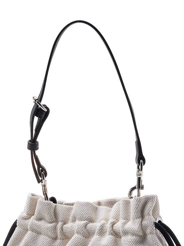 Canvas Drawstring Bucket Shoulder Bag Beige - VIVIENNE WESTWOOD - BALAAN 8