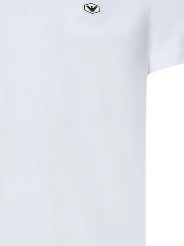 Logo Patch Short Sleeve T-Shirt White - EMPORIO ARMANI - BALAAN 5