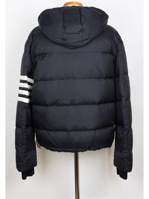 Diagonal armband hooded padded jacket 3 100 - THOM BROWNE - BALAAN 5