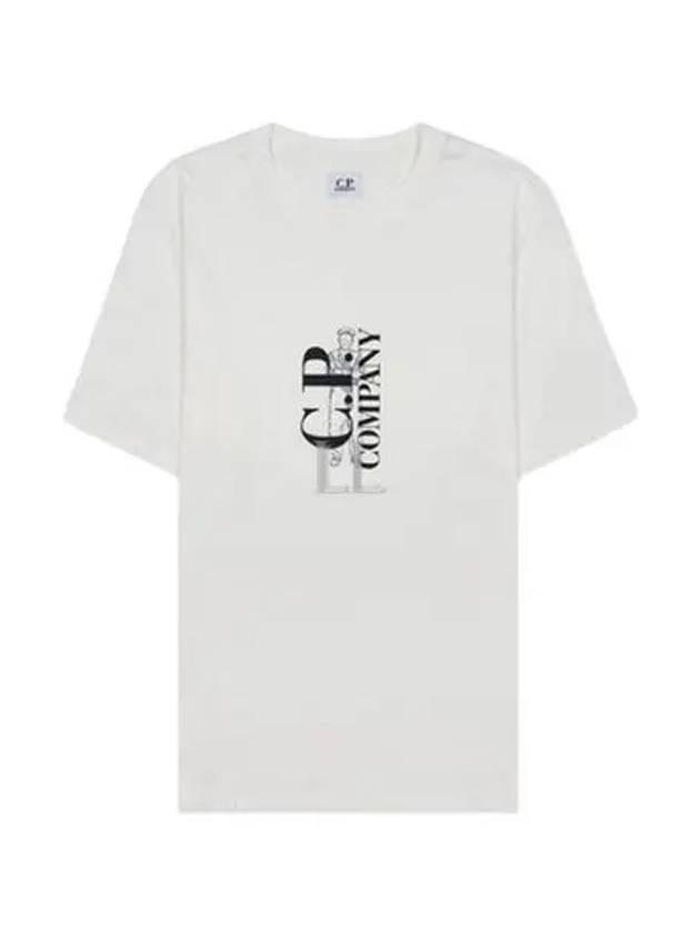 Logo Short Sleeve T-Shirt White - CP COMPANY - BALAAN 2