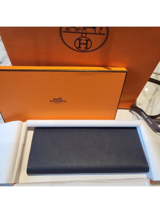 Citizen Twill Long Wallet Evercolor & Bleu Nuit Bleu Saphir - HERMES - BALAAN 5