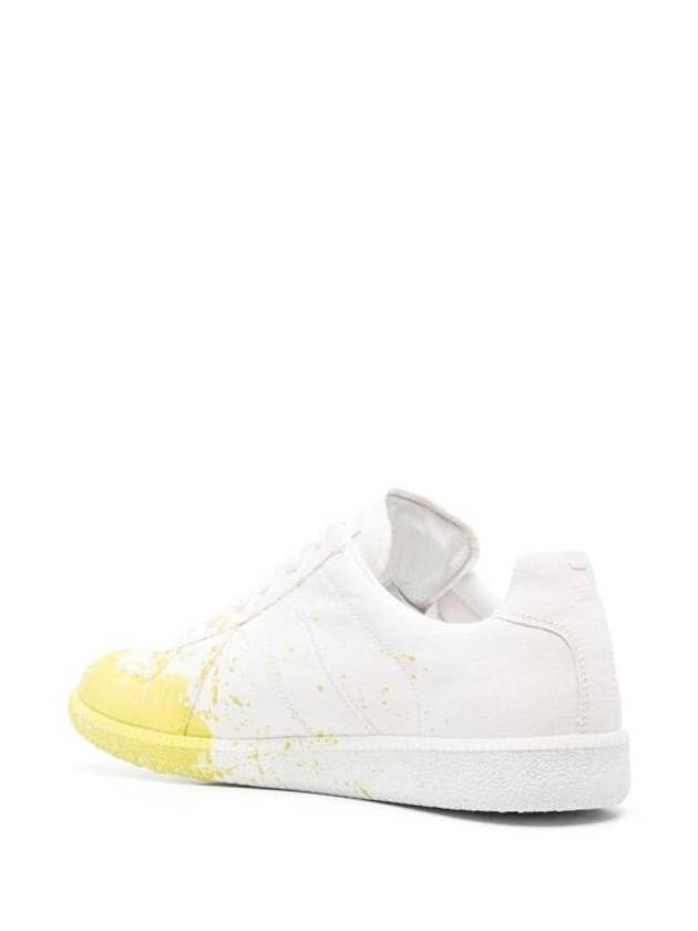 Replica Painting Low Top Sneakers White Yellow - MAISON MARGIELA - BALAAN 5