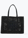 Ella Hand Crocheted Tote Bag Black - TORY BURCH - BALAAN 2