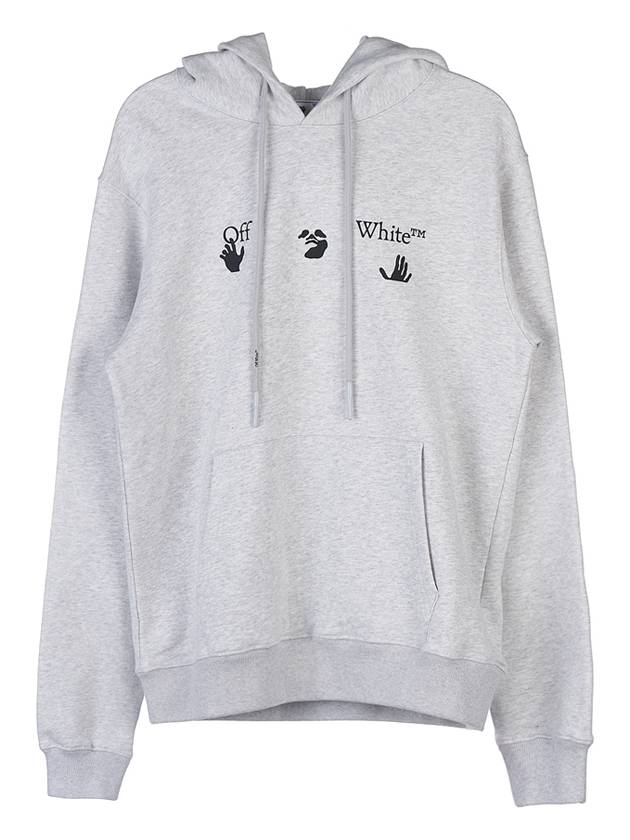 Hands-Off Logo Print Hoodie White - OFF WHITE - BALAAN 11