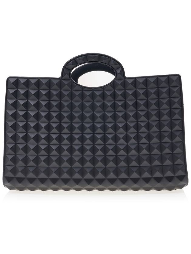 Men's Le Troisi?me Studded Tote Bag Black - VALENTINO - BALAAN.