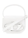 1DR Round Logo Leather Mini Shoulder Bag White - DIESEL - BALAAN 2