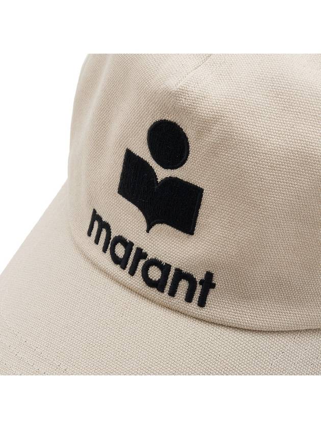 Tyron Logo Cotton Ball Cap Ecru - ISABEL MARANT - BALAAN 7