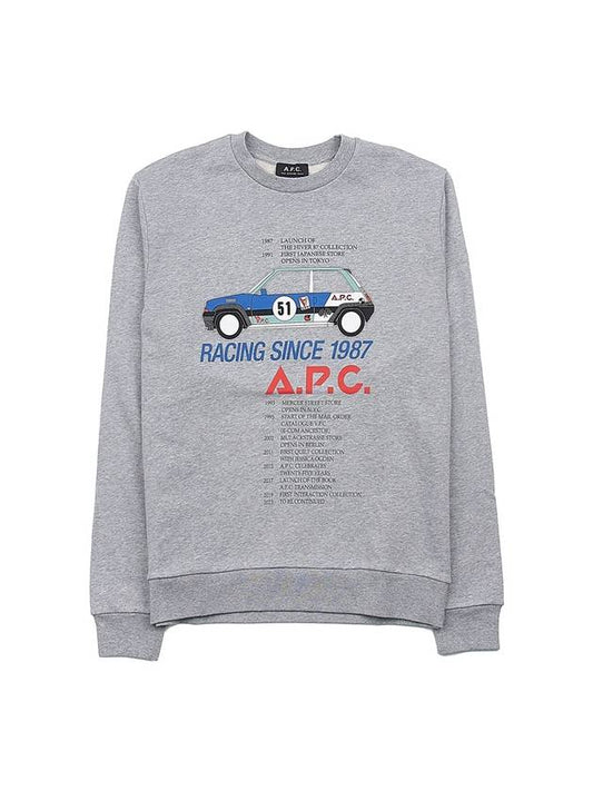 Mac Racing Car Sweatshirt Heather Grey - A.P.C. - BALAAN 1