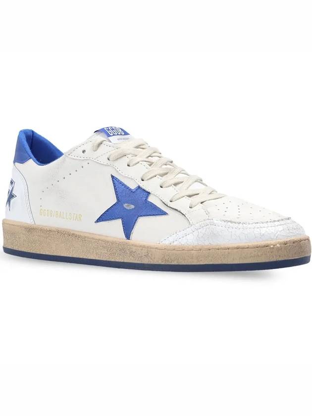 Men's Blue Tab Blue Star Low Top Sneakers White - GOLDEN GOOSE - BALAAN 3