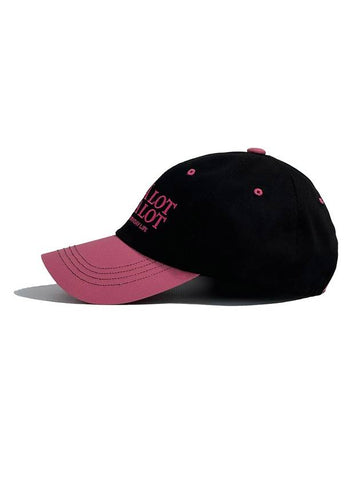 Slogon Logo Ball Cap Black Pink - CASEALOT - BALAAN 1