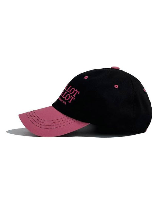 Slogon Logo Ball Cap Black Pink - CASEALOT - BALAAN 2