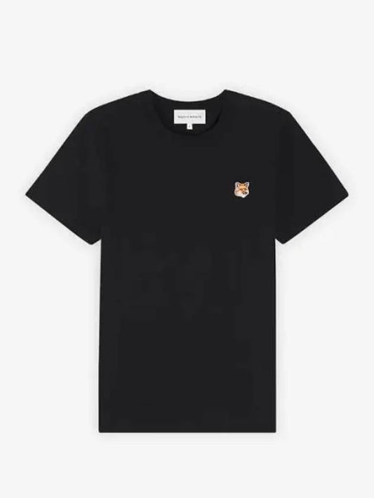 Fox Head Patch Regular Short Sleeve T-Shirt Black - MAISON KITSUNE - BALAAN 2