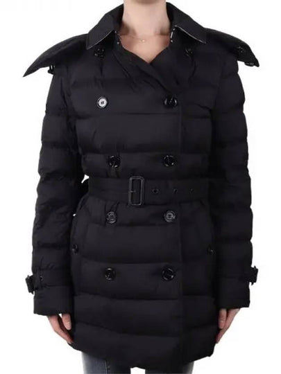 Detachable Hoodie Puffer Coat Padded Black - BURBERRY - BALAAN 2