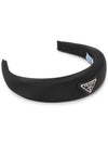 Re-Nylon Triangle Logo Band Hair Accessories Black - PRADA - BALAAN 4