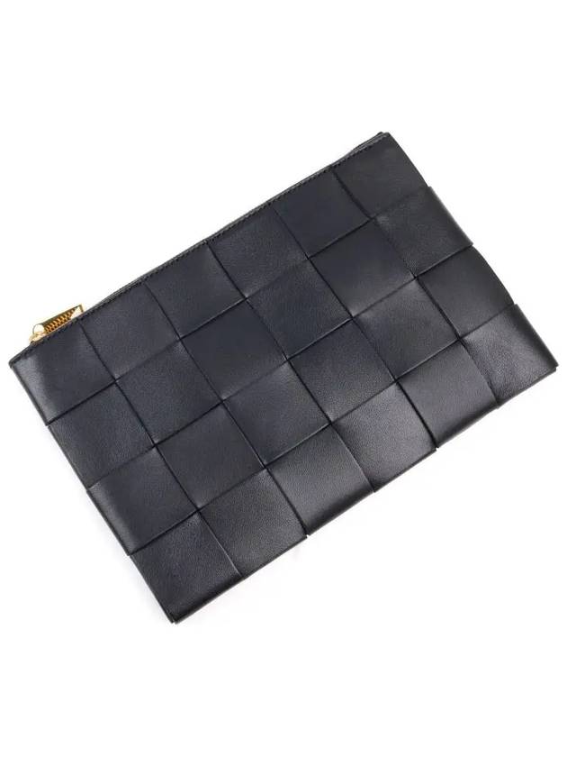 Intrecciato Cassette Clutch Bag Black - BOTTEGA VENETA - BALAAN 4