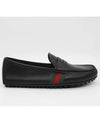 Men's Web Driving Loafers Black - GUCCI - BALAAN 5