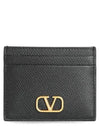 V Logo Signature Card Wallet Black - VALENTINO - BALAAN 2