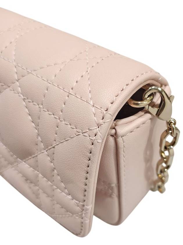 S0977ONMJ M413 Pink Cannage Lambskin Lady Phone Pouch Chain Bag - DIOR - BALAAN 6