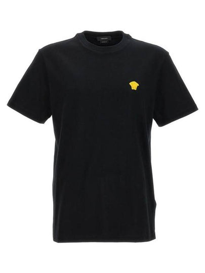 Medusa Embroidery Cotton Short Sleeve T-shirt Black - VERSACE - BALAAN 2