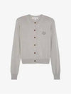 Bold Fox Head Patch Regular Cardigan Grey - MAISON KITSUNE - BALAAN 3