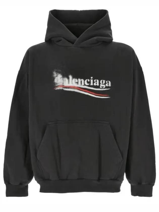 Political Stencil Medium Fit Hoodie Black - BALENCIAGA - BALAAN 2