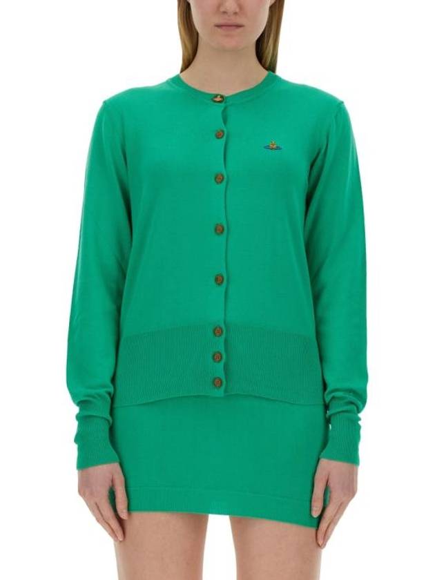 Bea Knit Cardigan Green - VIVIENNE WESTWOOD - BALAAN 2