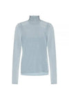 Women's Ilde Rayon Turtleneck Light Blue - MAX MARA - BALAAN 2