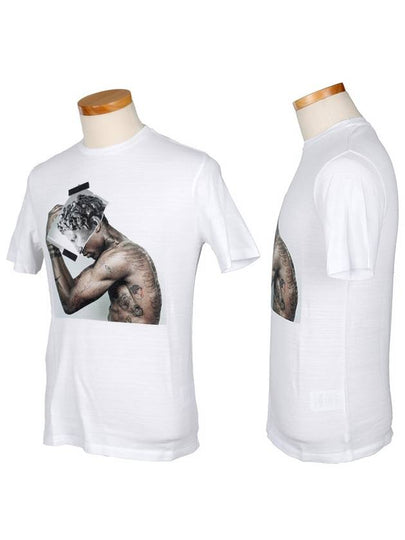 graphic print short sleeve t-shirt white - NEIL BARRETT - BALAAN 2