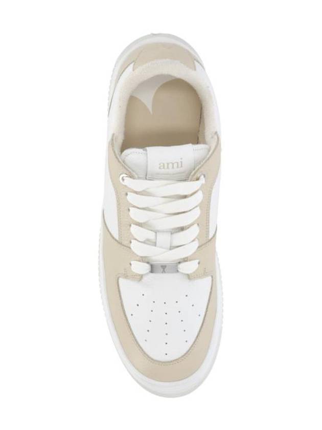 New Lace-Up Arcade Low-Top Sneakers Sand White - AMI - BALAAN 5