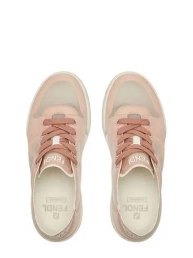 Match Mesh Low-Top Sneakers Light Pink - FENDI - BALAAN 2