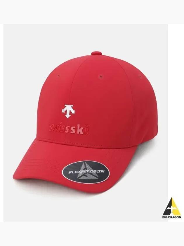 Swiss Ski Team Seam Sealing Ball Cap Red SP323SCP70 - DESCENTE - BALAAN 1