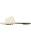 Padded Quilted Slippers Ivory - BOTTEGA VENETA - BALAAN 4