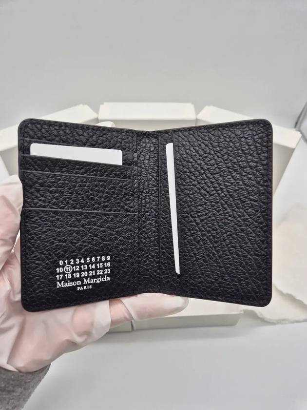 Bovine Leather Card Wallet Black - MAISON MARGIELA - BALAAN 5