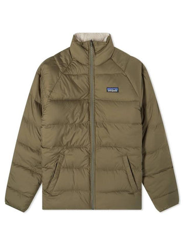 Silent Reversible Fleece Down Jacket Green - PATAGONIA - BALAAN 1