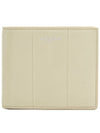 Texture Leather Half Wallet Beige - SAINT LAURENT - BALAAN 1