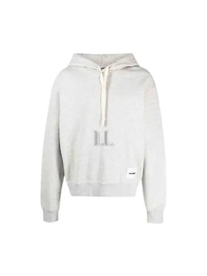 Logo Patch Cotton Hoodie Grey - JIL SANDER - BALAAN 2