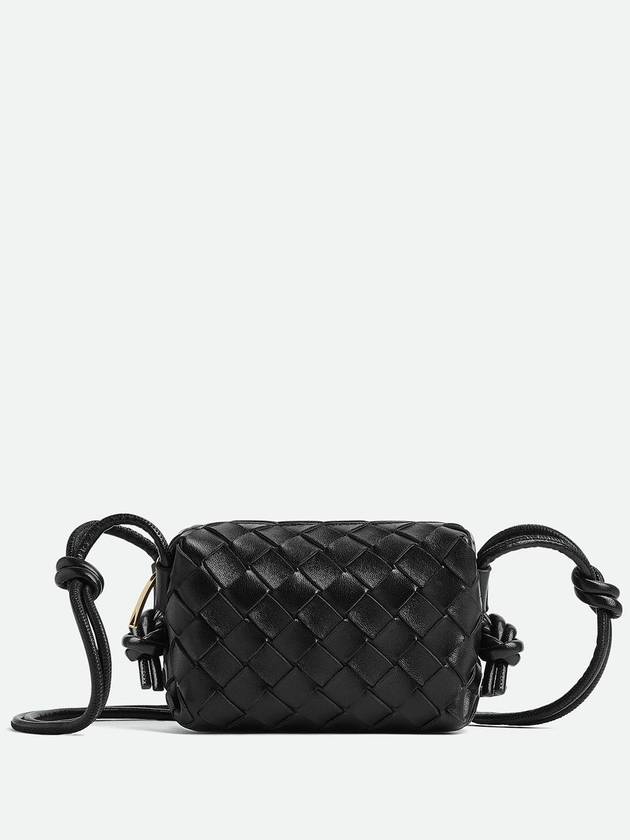 Loop Camera Leather Cross Bag Black - BOTTEGA VENETA - BALAAN 2