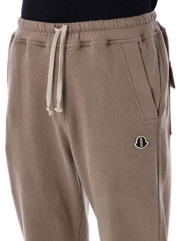 Rick Owens Cotton Track Pants Taupe - MONCLER - BALAAN 4