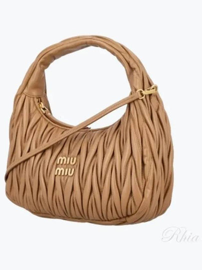 Wander Materasse Nappa Leather Shoulder Bag Brown - MIU MIU - BALAAN 2