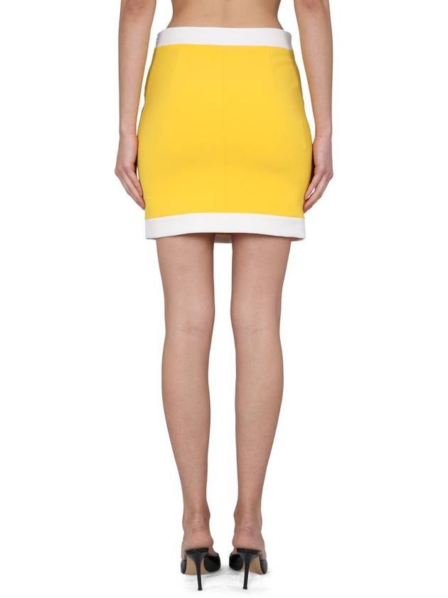 Short Skirt 01180424 4028 YELLOW - MOSCHINO - BALAAN 5