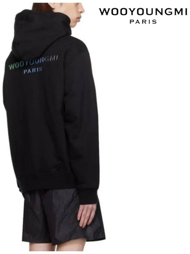 Gradient Embossing Back Logo Hoodie Hooded Men s T Shirt Black - WOOYOUNGMI - BALAAN 2