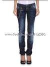 Women's Dring chain dark blue slim jeans 75LA0277 - DSQUARED2 - BALAAN 3