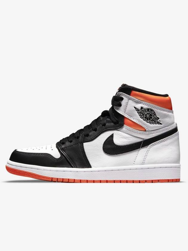 Men's Jordan 1 Retro High Top Sneakers White Black Orange - NIKE - BALAAN 3