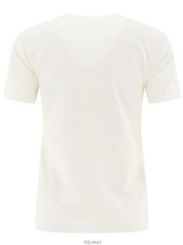 Beads Logo Round Short Sleeve T-Shirt White - MONCLER - BALAAN 3